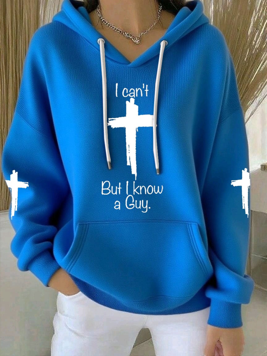 Women's casual retro God is good faith ribbed sweatshirt