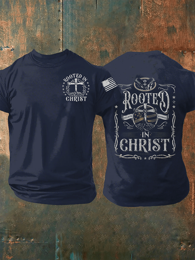 🔥Buy 3 Get 15% Off🔥Men's Rooted In Christ Short-sleeved T-shirt
