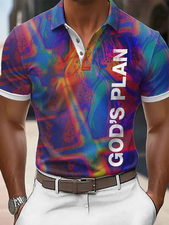 🔥Buy 3 Get 15% Off🔥Men's God's Plan Faith  Print Polo Shirt