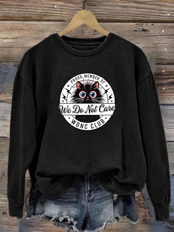 Women's Retro Funny Proud Member Of Club We Do Not Care Menopause Perimenopause Print Sweatshirt