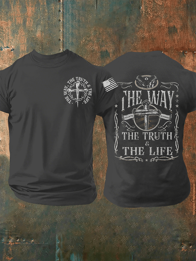 🔥Buy 3 Get 15% Off🔥Men's The Truth THe Life The Way Short-sleeved T-shirt