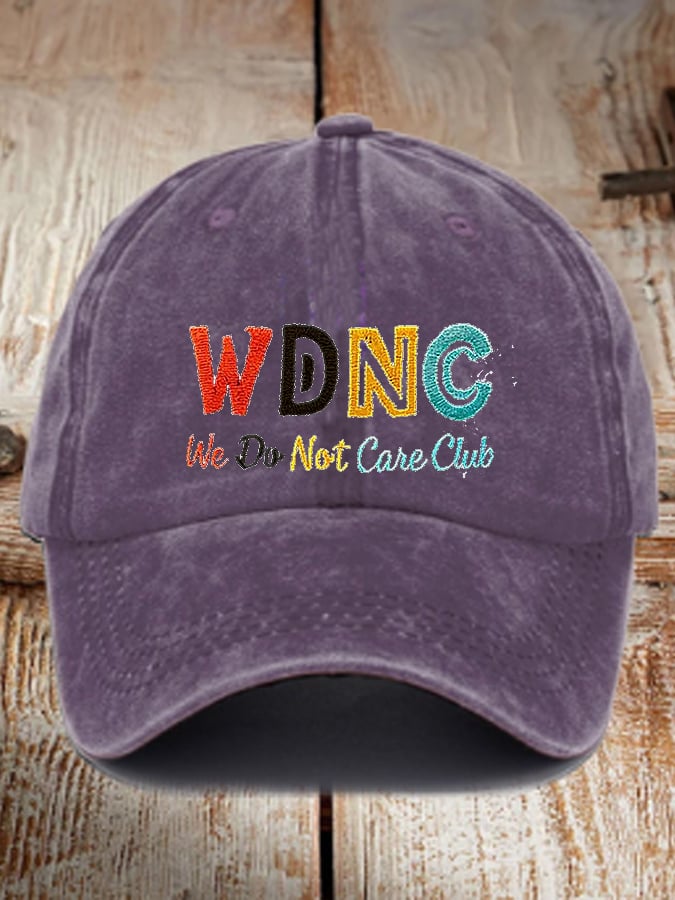 Unisex Retro Funny WDNC We Do Not Care Club Menopause Perimenopause Print Baseball Cap