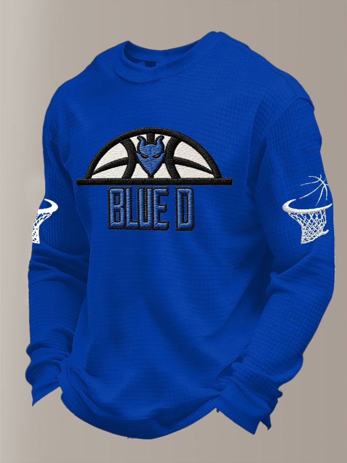 Men's Basketball Waffle Knit Long-Sleeve T-Shirt
