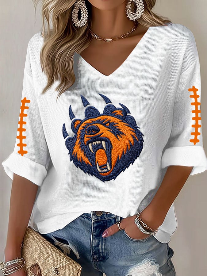 Women'S Football Print Casual T-shirt