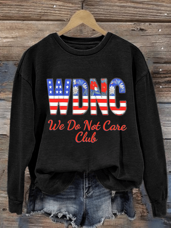 Women's Retro Funny Proud Member Of Club We Do Not Care Menopause Perimenopause Print Sweatshirt