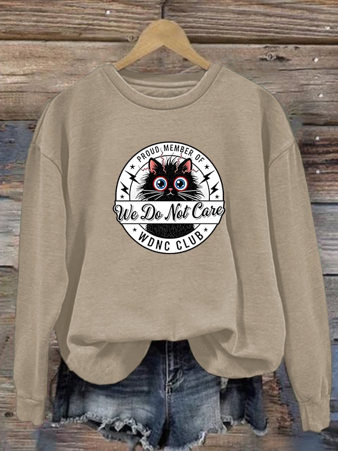 Women's Retro Funny Proud Member Of Club We Do Not Care Menopause Perimenopause Print Sweatshirt