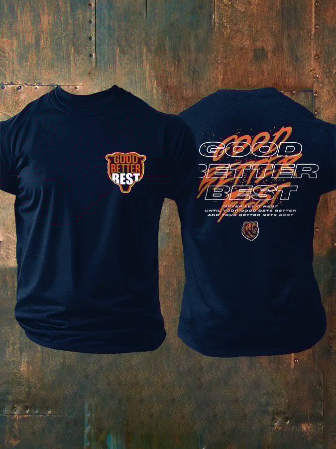 Men's Retro Good Better Best Print T-Shirt