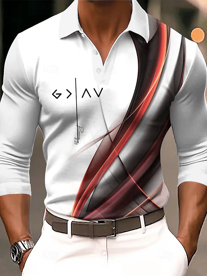 🔥Buy 3 Get 15% Off🔥Men's Faith Long Sleeve Polo Shirt