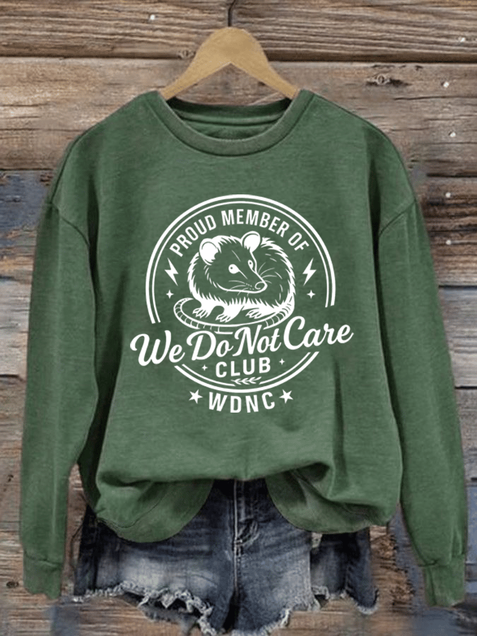 Women's Retro Funny Proud Member Of Club We Do Not Care Menopause Perimenopause Print Sweatshirt