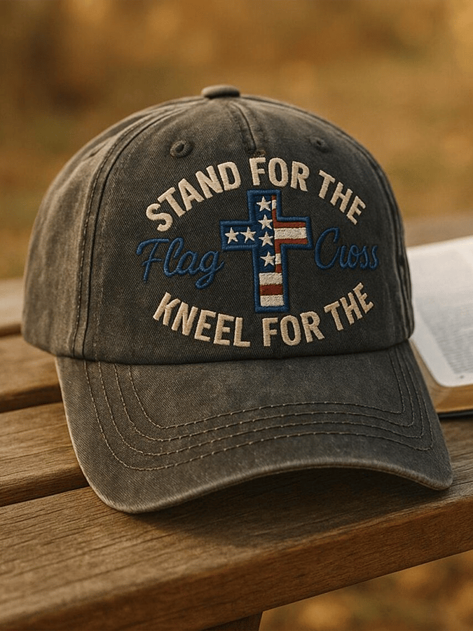 š„Buy 3 Get 15% Offš„Unisex āSTAND FOR THE Flag KNEEL FOR THE Crossā hat