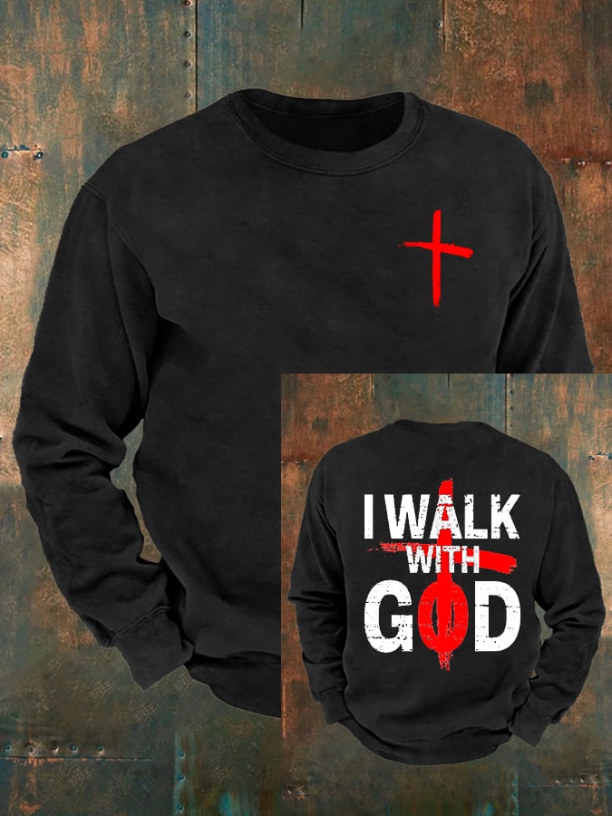 🔥Buy 3 Get 15% Off🔥Men's My Walk with God Sweatshirt