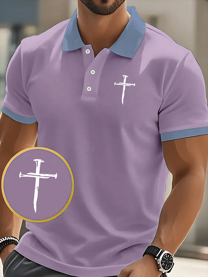 🔥Buy 3 Get 15% Off🔥Men's Faith Printed Casual Polo Shirt