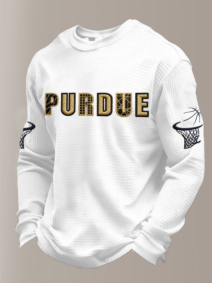 Men's Basketball Waffle Knit Long-Sleeve T-Shirt