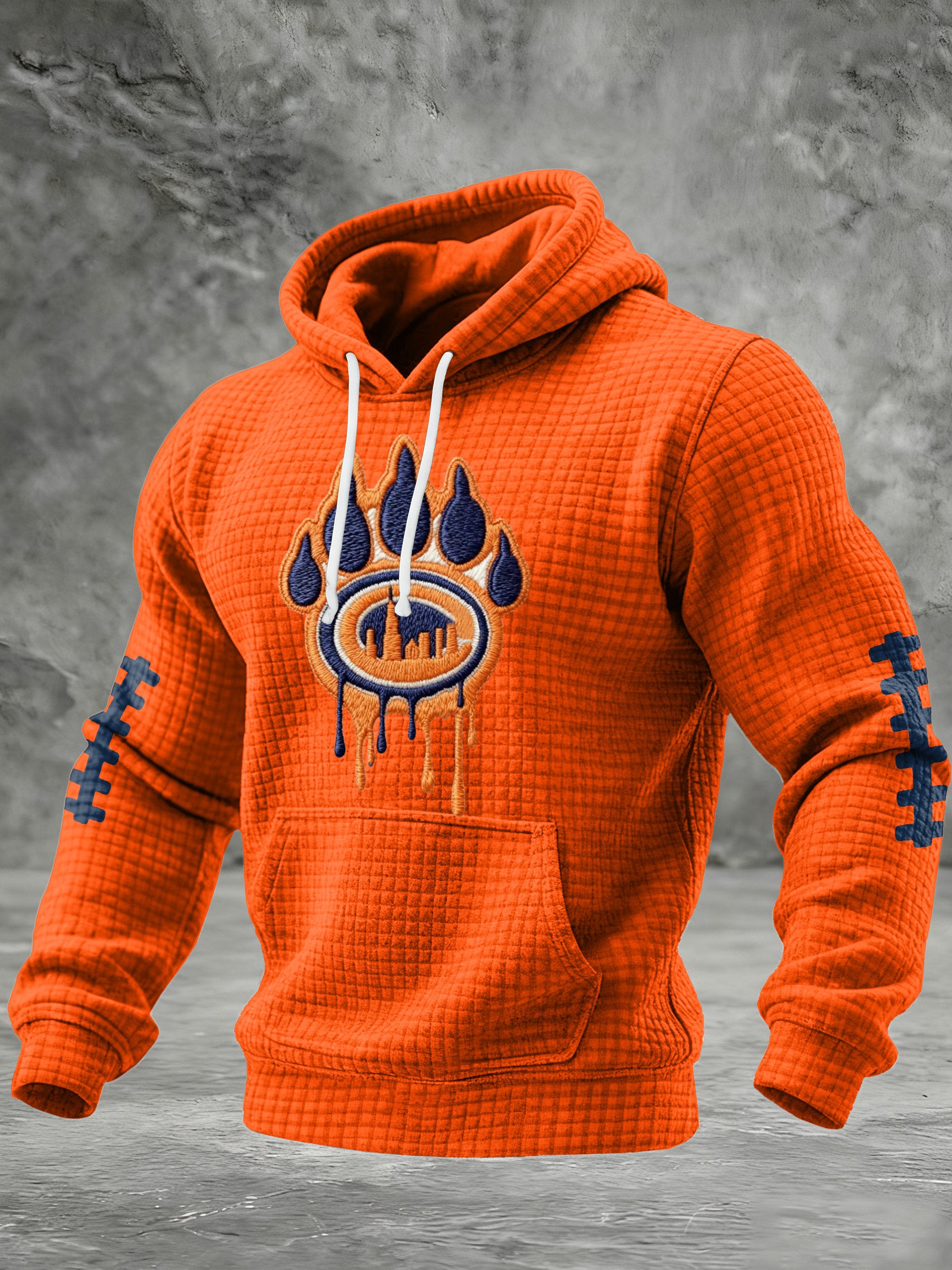 Men'S Football Printed Hooded Sweatshirt