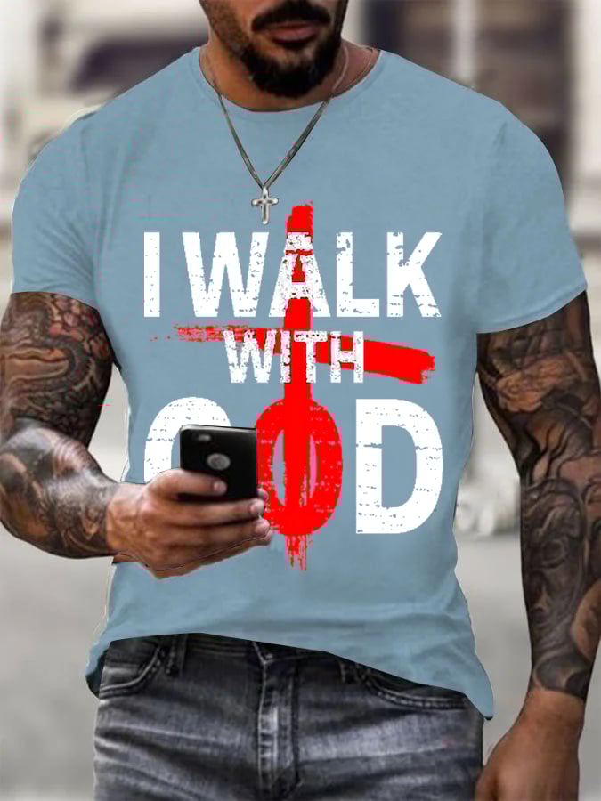 🔥Buy 3 Get 15% Off🔥Men's My Walk with God T-shirt