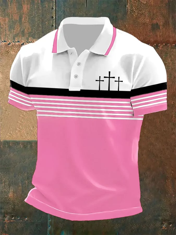 🔥Buy 3 Get 15% Off🔥Men's Retro Faith  Casual Printed Polo Shirt