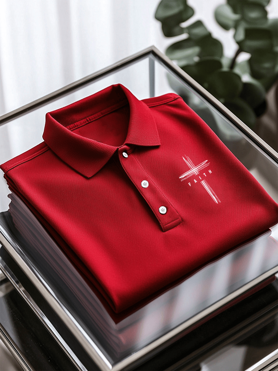 š„Buy 3 Get 15% Offš„Men's Faith Printed Casual Polo Shirt