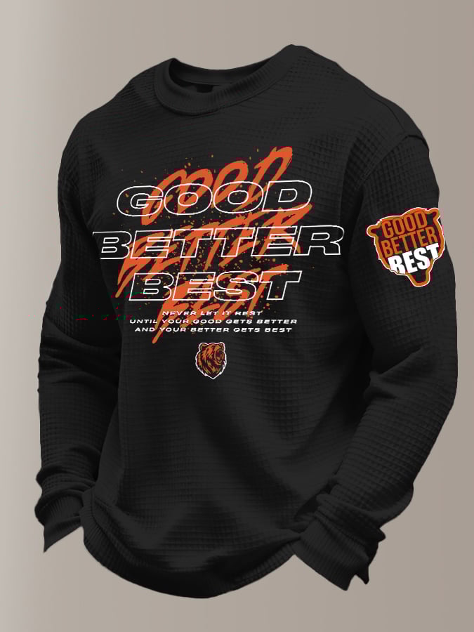 Men's Retro Good Better Best Print T-Shirt