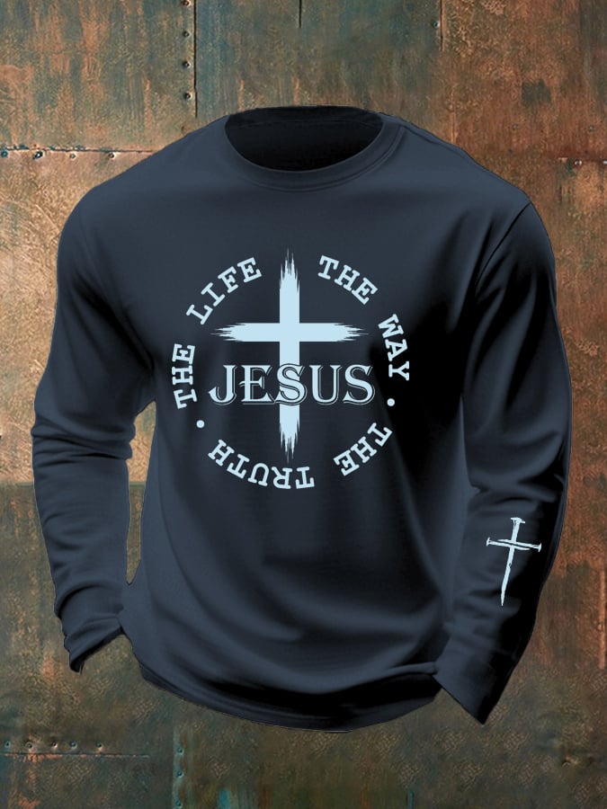 🔥Buy 3 Get 15% Off🔥Men's Casual Faith Long-Sleeved T-Shirt