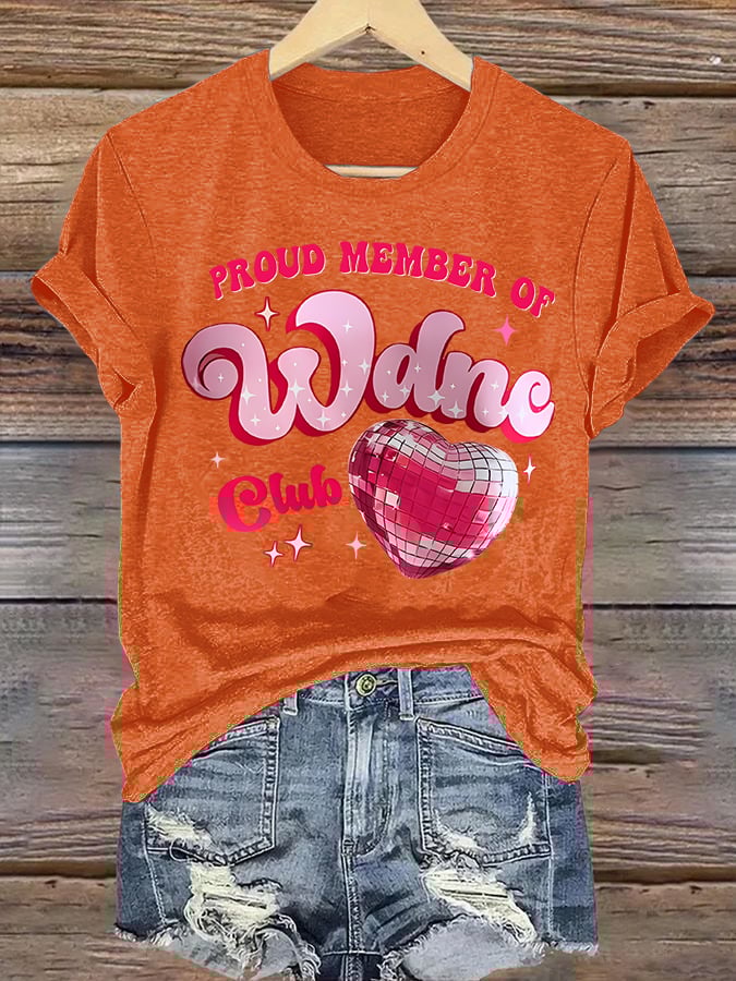 Women's Retro Funny Proud Member Of Club We Do Not Care Menopause Perimenopause Print T-Shirts