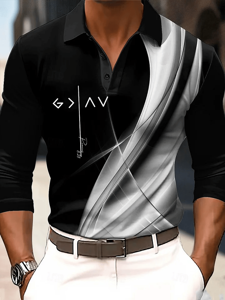 🔥Buy 3 Get 15% Off🔥Men's Faith Long Sleeve Polo Shirt