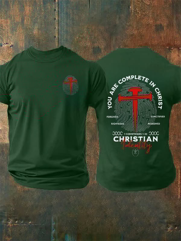 Men's  You Are Complete In Christ Christian  T-Shirt