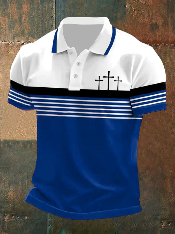 🔥Buy 3 Get 15% Off🔥Men's Retro Faith  Casual Printed Polo Shirt