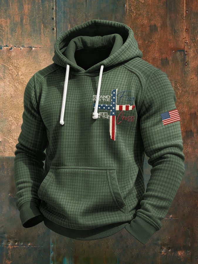 Men's Casual Faith Checkered Jacquard Sweatshirt