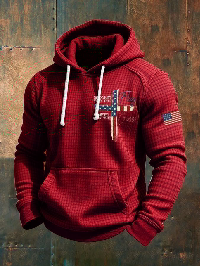 Men's Casual Faith Checkered Jacquard Sweatshirt