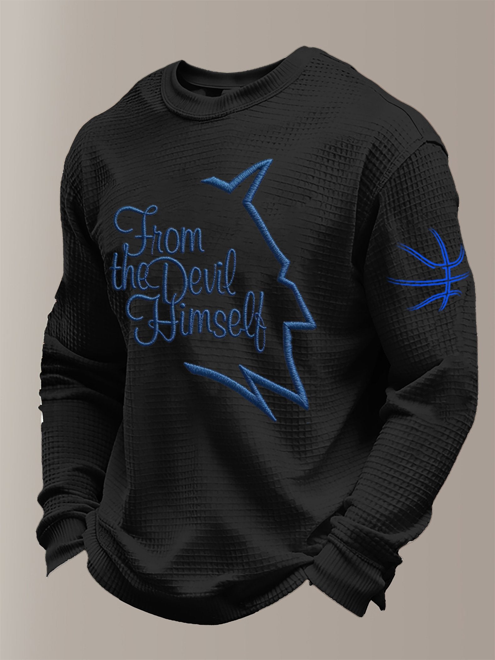 Men's Basketball Waffle Knit Long-Sleeve T-Shirt