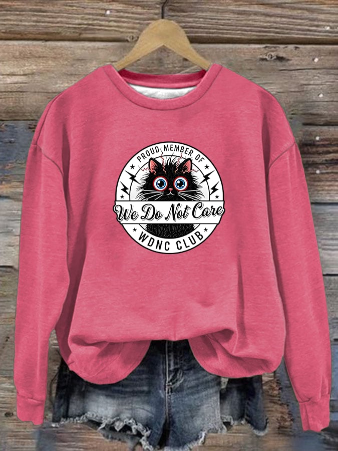 Women's Retro Funny Proud Member Of Club We Do Not Care Menopause Perimenopause Print Sweatshirt