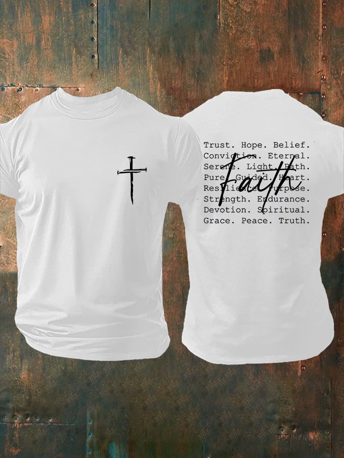 🔥Buy 3 Get 15% Off🔥Men's casual faith T-shirt