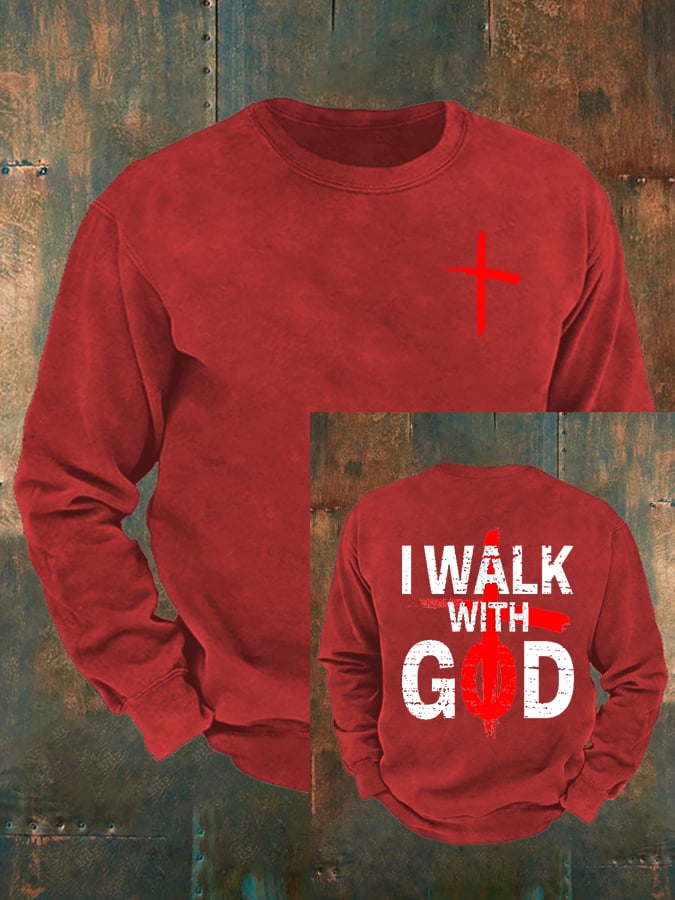 🔥Buy 3 Get 15% Off🔥Men's My Walk with God Sweatshirt