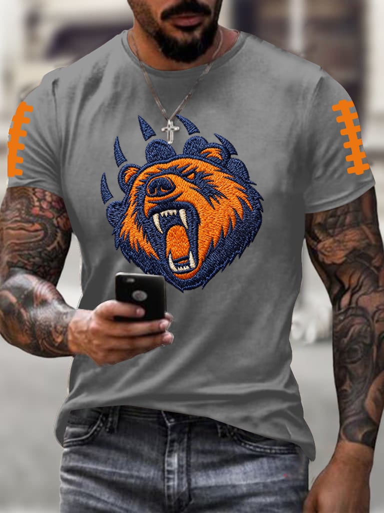 Men's Football Print Casual T-Shirt