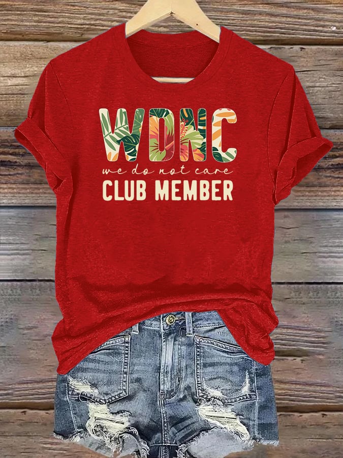 Women's Retro Funny Proud Member Of Club Menopause Perimenopause Print T-Shirt