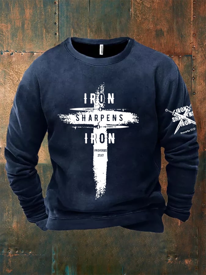 🔥Buy 3 Get 15% Off🔥Men's Iron Sharpens Iron Faith Sweatshirts