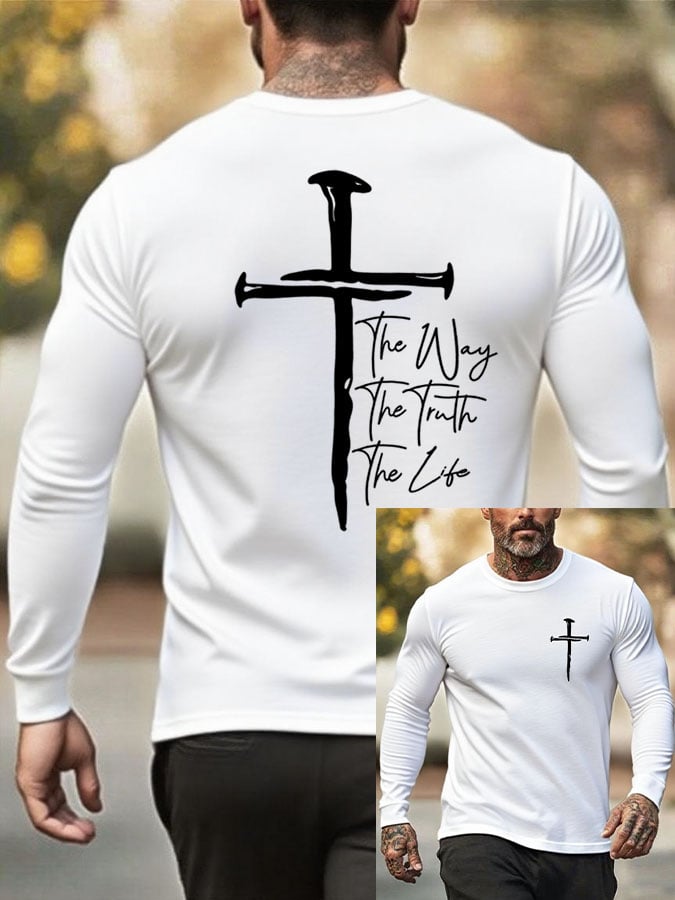 🔥Buy 3 Get 15% Off🔥Men's The Way The Truth The Life Print T-Shirt
