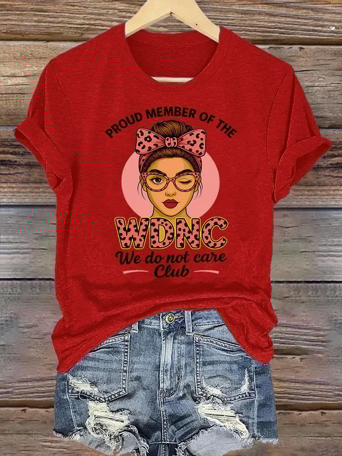 Women's Retro Funny Proud Member Of Club Menopause Perimenopause Print T-Shirt