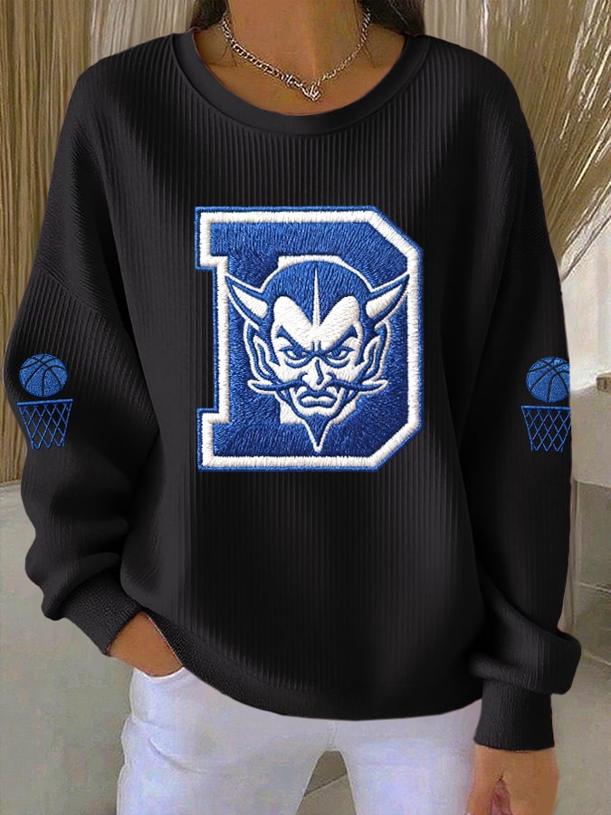 Women's Basketball Print Casual Sweatshirt