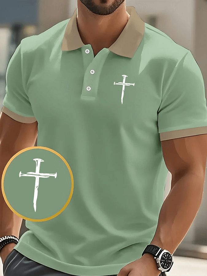 š„Buy 3 Get 15% Offš„Men's Faith Printed Casual Polo Shirt