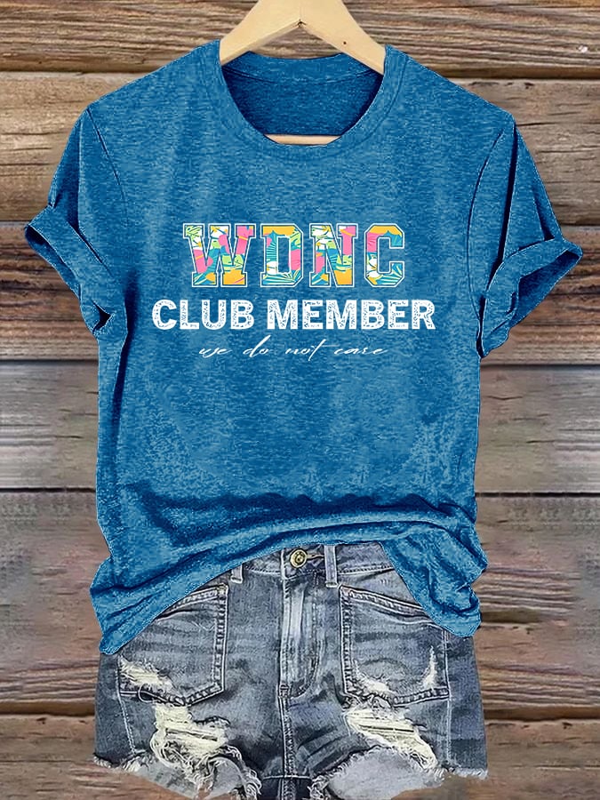Women's Retro Funny Proud Member Of Club Menopause Perimenopause Print T-Shirt