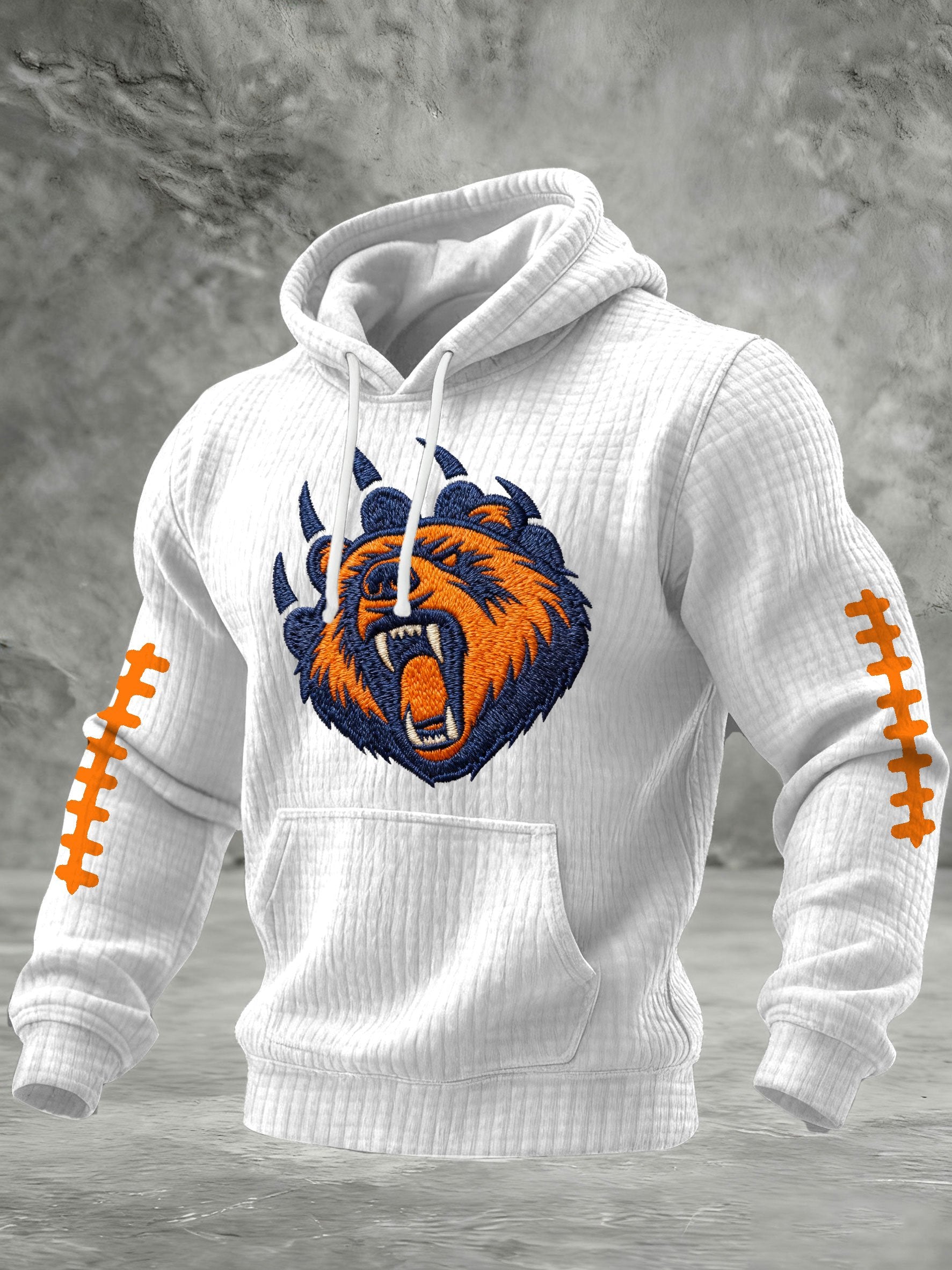 Men'S Football Printed Hooded Sweatshirt