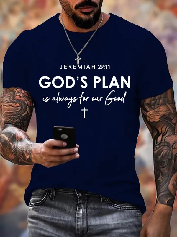 🔥Buy 3 Get 15% Off🔥Men's God's  Plan Is Always For Our GoodFaith Printed Shirt