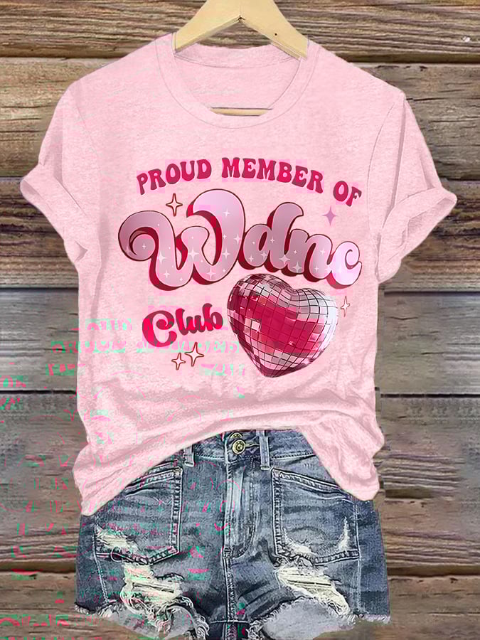 Women's Retro Funny Proud Member Of Club We Do Not Care Menopause Perimenopause Print T-Shirts