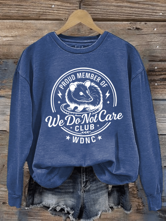 Women's Retro Funny Proud Member Of Club We Do Not Care Menopause Perimenopause Print Sweatshirt