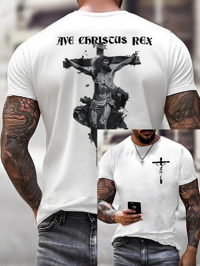 🔥Buy 3 Get 15% Off🔥Men'S Casual Faith Short-Sleeved T-Shirt