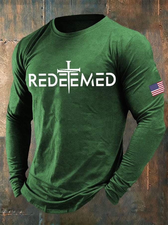 🔥Buy 3 Get 15% Off🔥Men's casual long-sleeved forgiveness print long-sleeved T-shirt