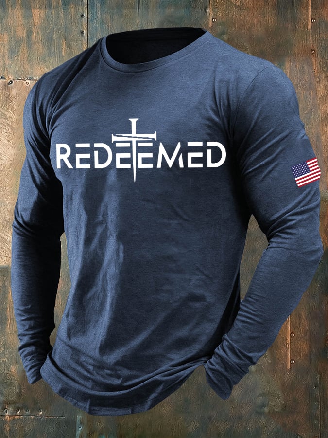 🔥Buy 3 Get 15% Off🔥Men's casual long-sleeved forgiveness print long-sleeved T-shirt