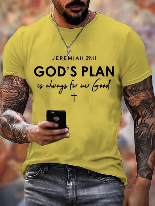 🔥Buy 3 Get 15% Off🔥Men's God's  Plan Is Always For Our GoodFaith Printed Shirt
