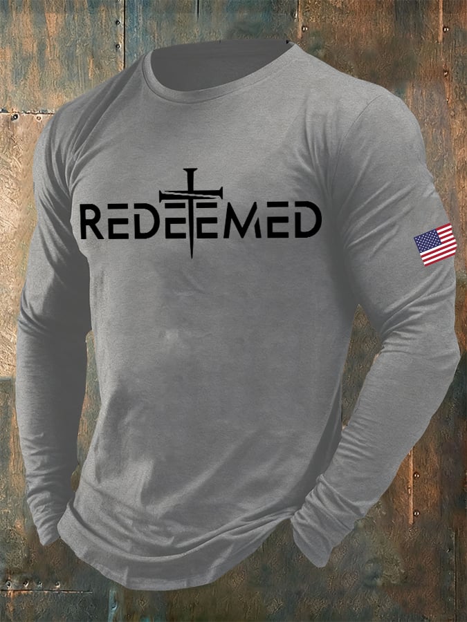 🔥Buy 3 Get 15% Off🔥Men's casual long-sleeved forgiveness print long-sleeved T-shirt